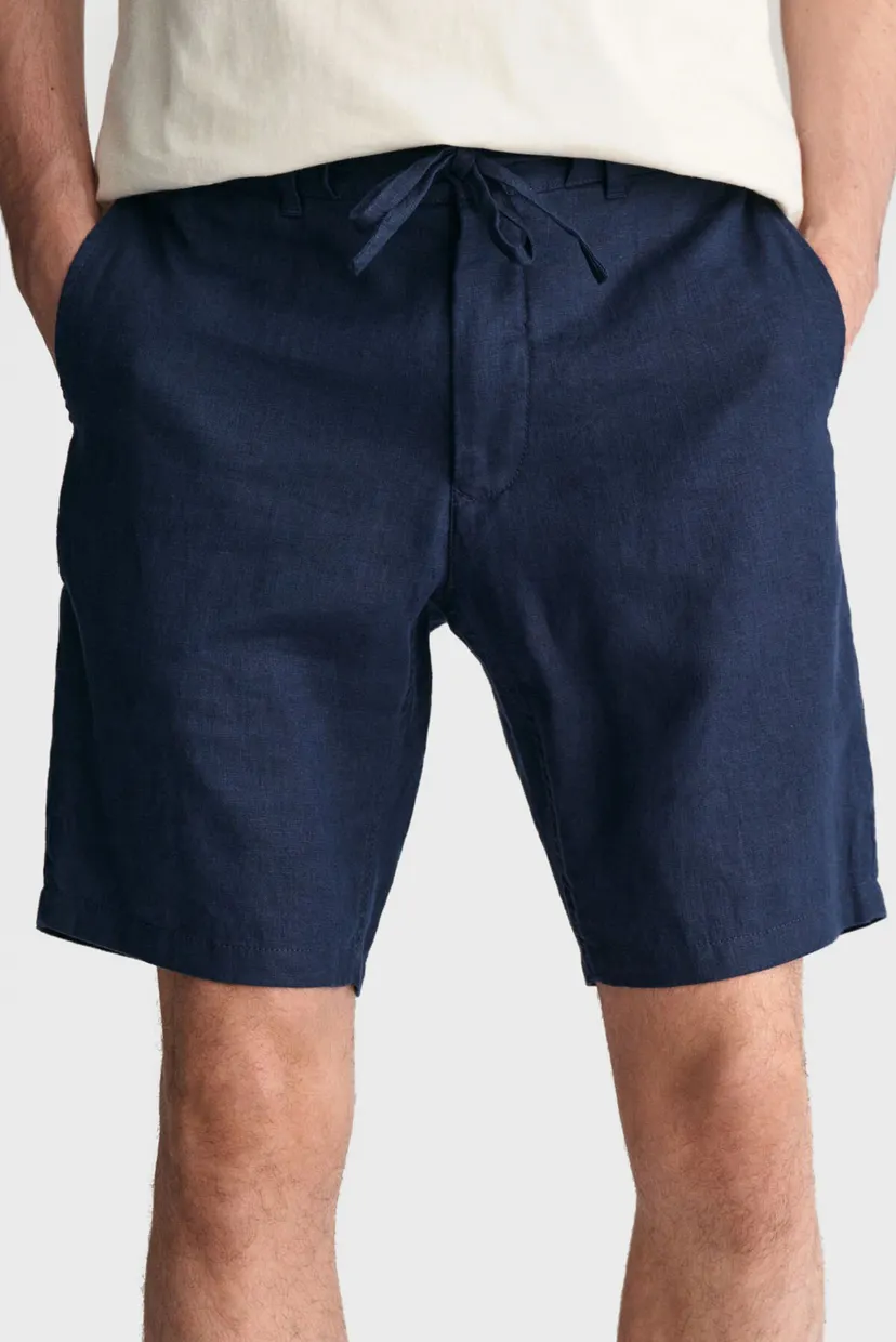 Чоловічі темно-сині лляні шорти RELAXED LINEN DS 3