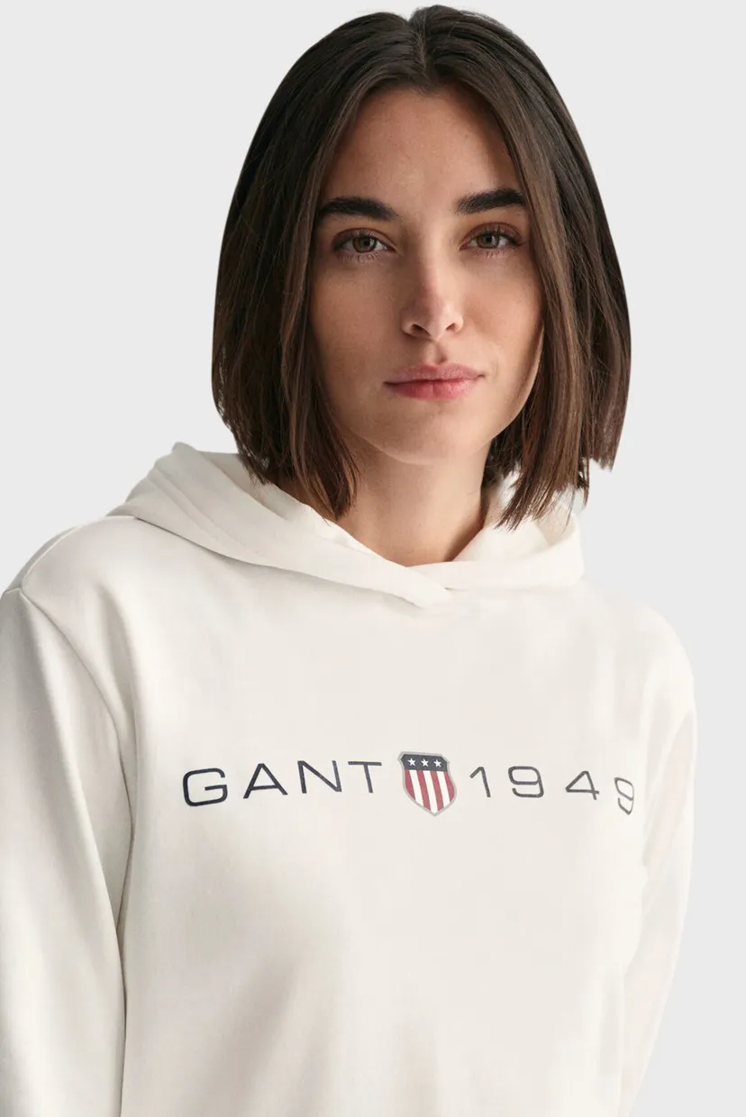 Женское белое худи REG PRINTED GRAPHIC 4