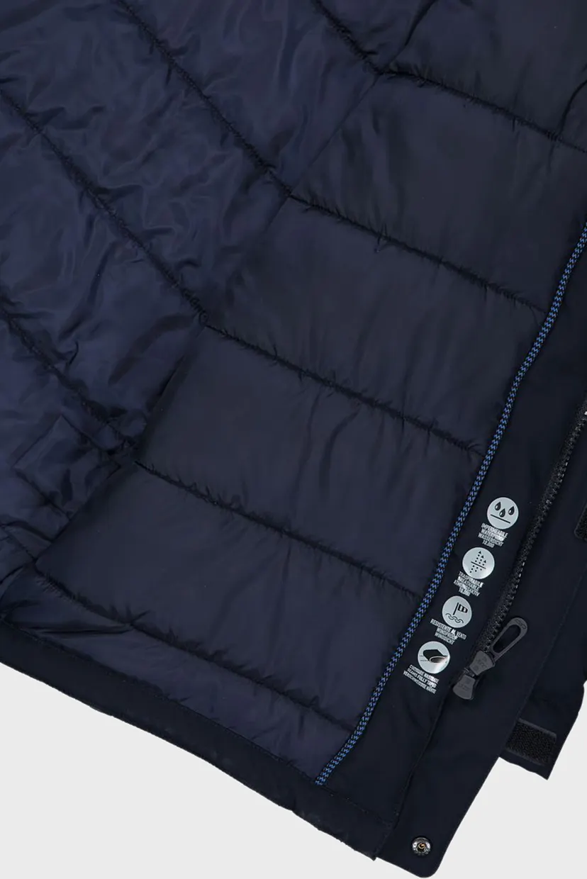 Мужская темно-синяя парка ZIP HOOD FEEL WARM 6