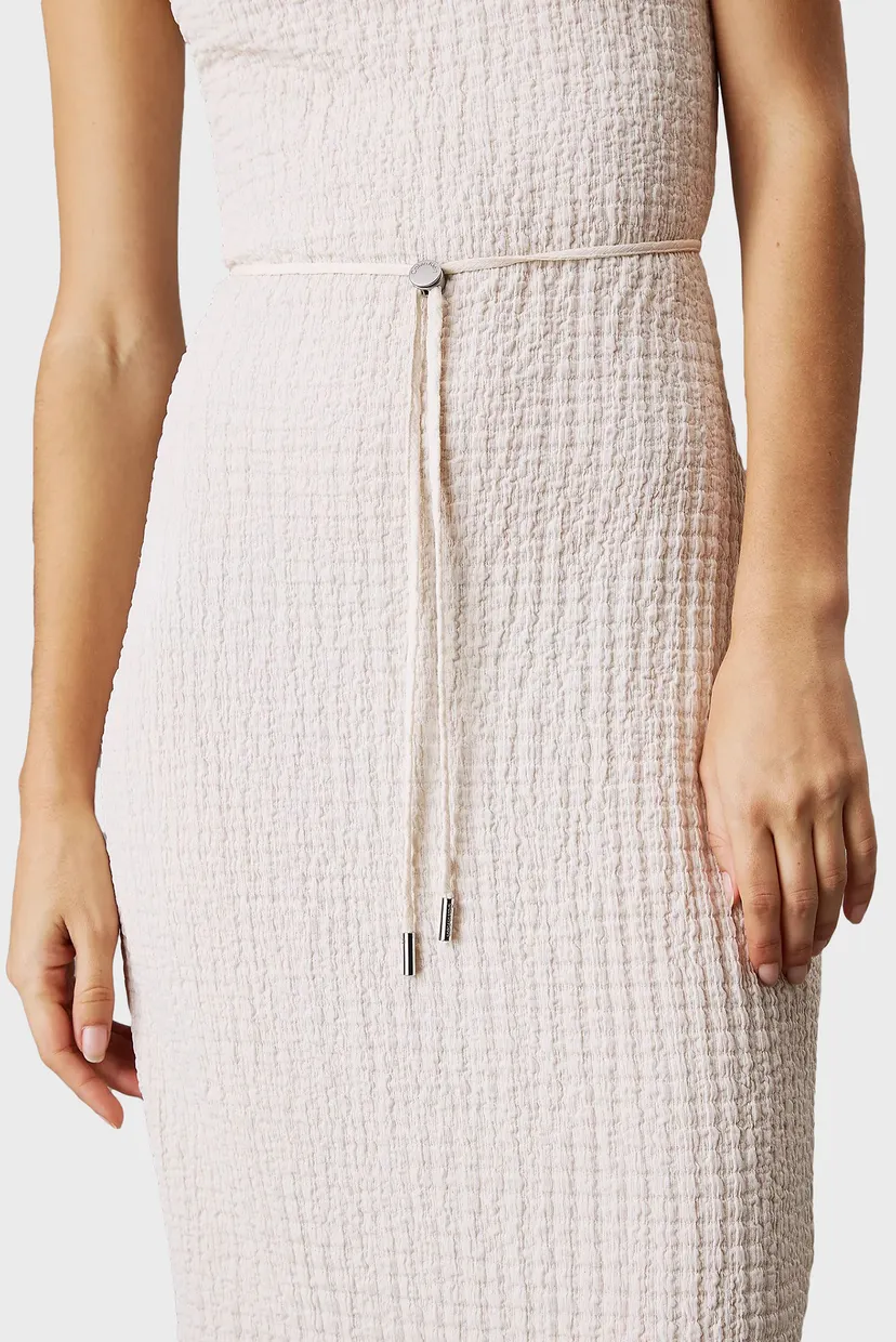 Женское белое платье CRINKLE JERSEY ANKLE DRESS 4