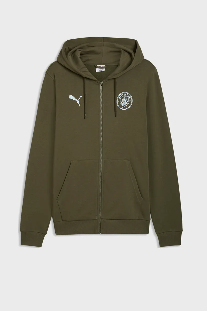 Чоловіче оливкове худі Manchester City FtblCulture Hooded Jacket Men 4
