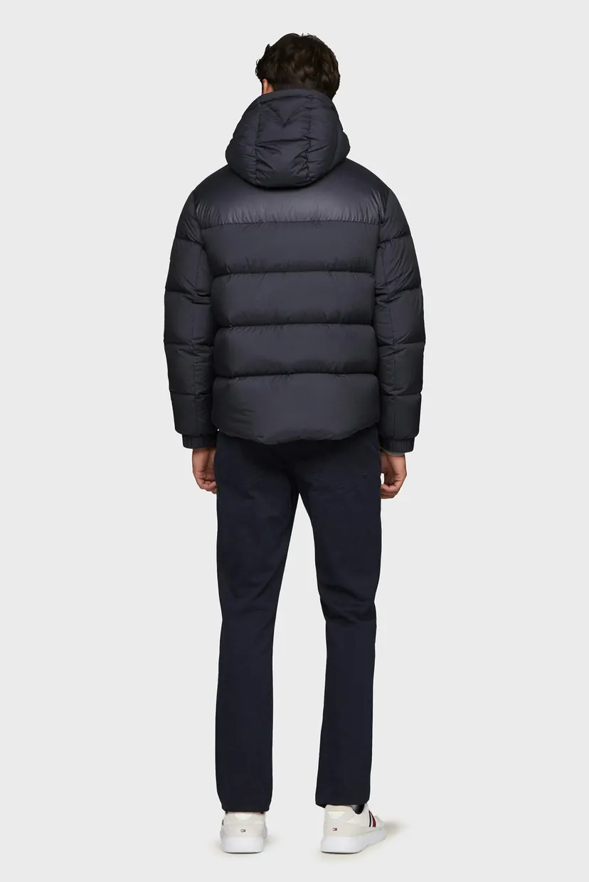 Мужской темно-синий пуховик MIX DOWN HOODED PUFFER JACKET 3