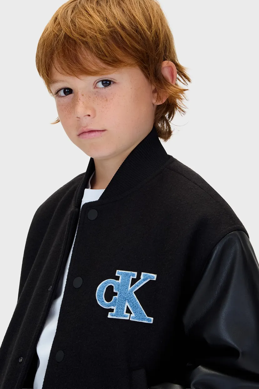 Детский черный бомбер VARSITY JACKET 4