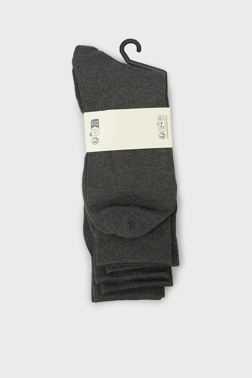 Чоловічі сірі шкарпетки (3 пари) MERCERIZED COTTON 3