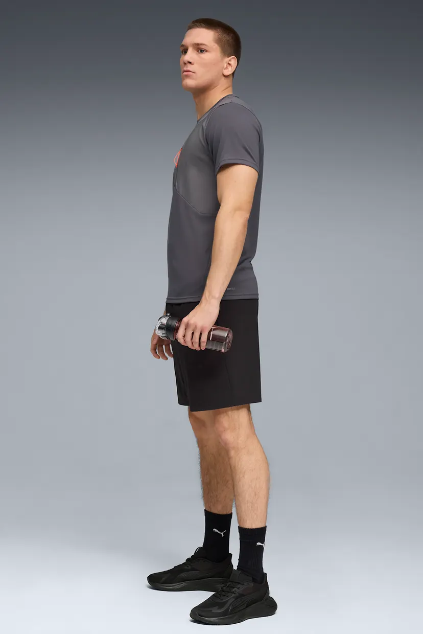 Чоловіча сіра футболка FLEX Jacquard Training Pocket Tee Men PUMA