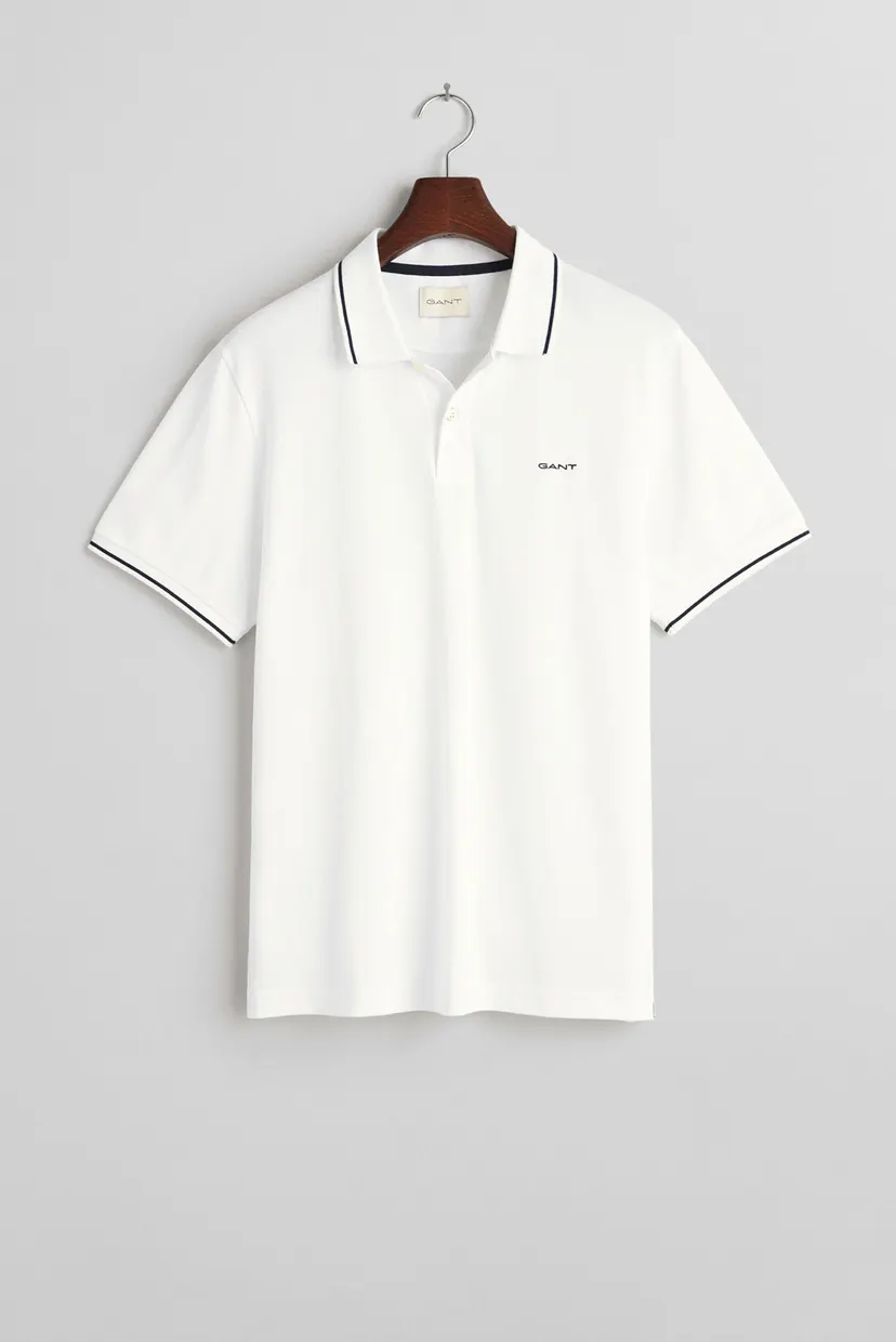 Чоловіче біле поло TIPPING SS PIQUE POLO 5