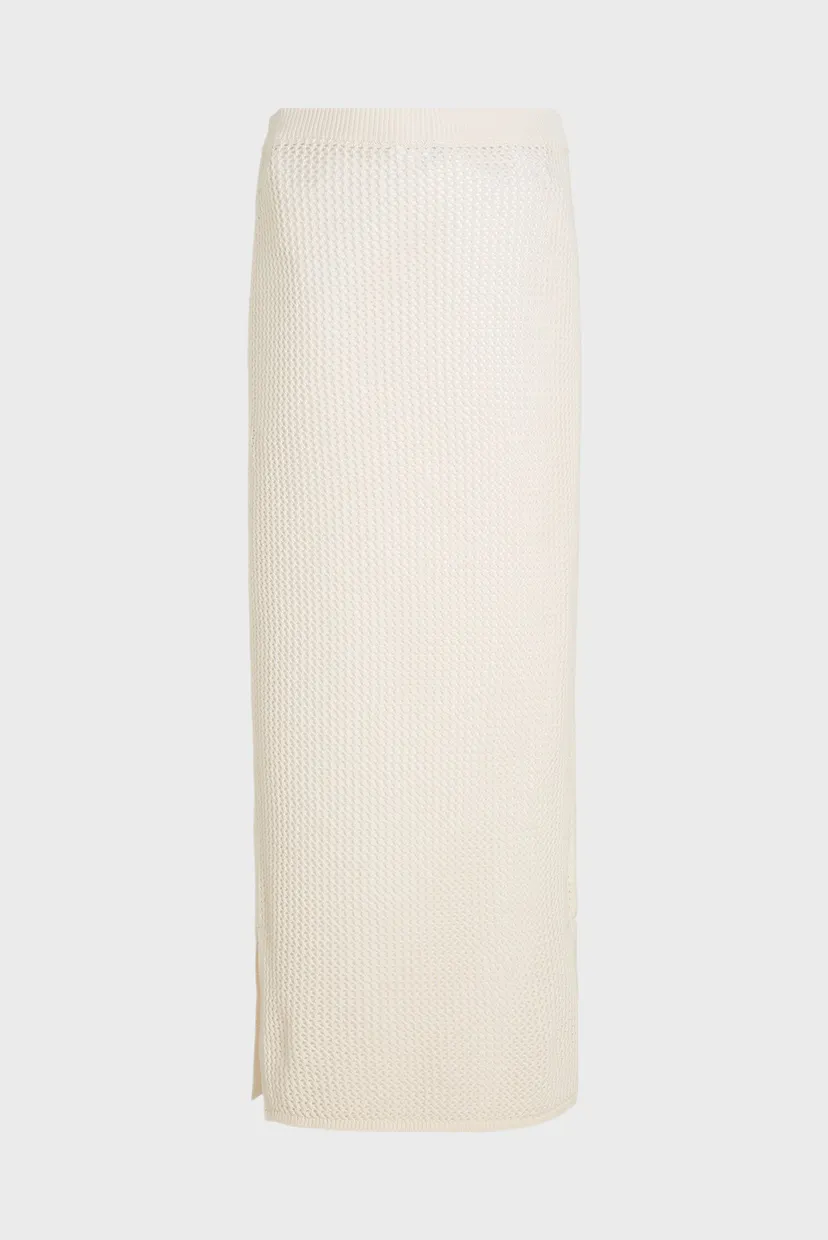 Жіноча біла спідниця TJW OPEN STITCH MAXI 5