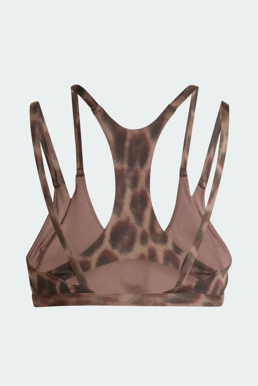 Жіночий коричневий топ з візерунком Optime Leopard Strappy Light Support 6