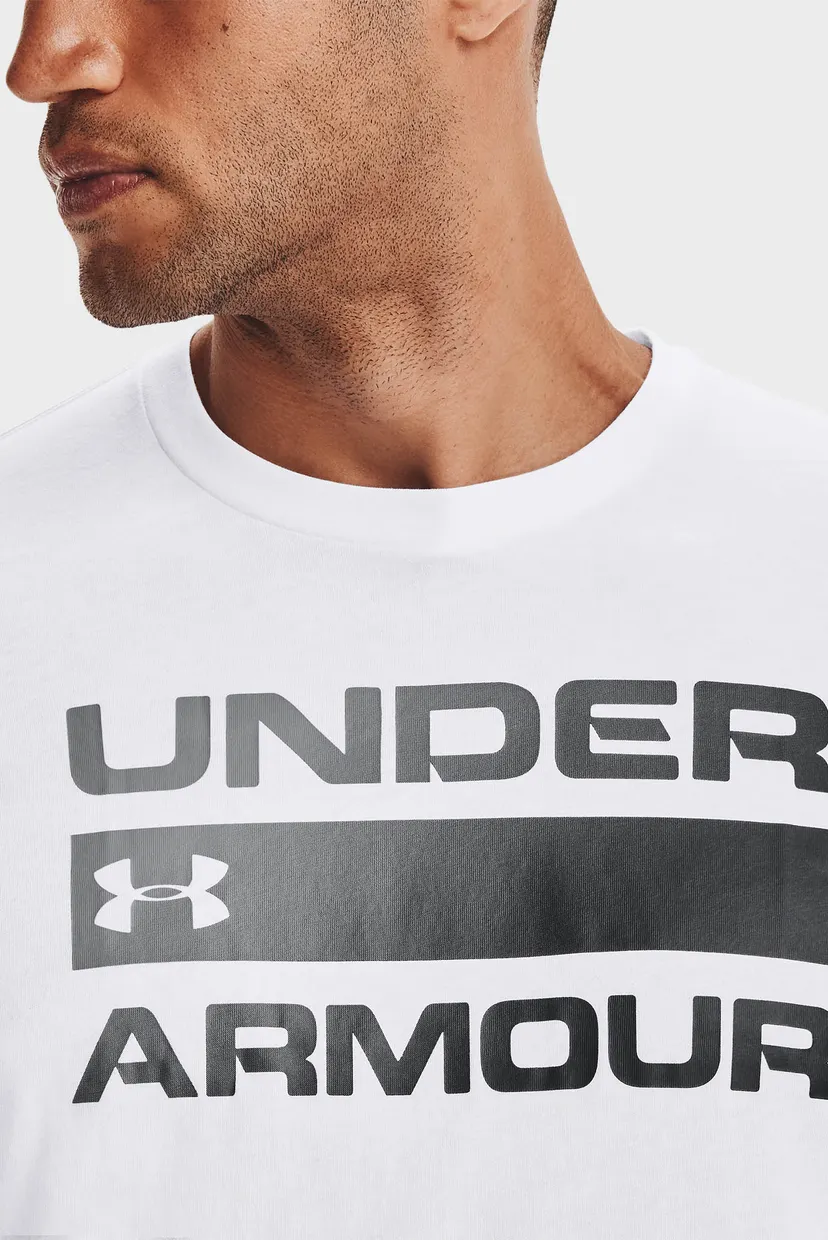 Чоловіча біла футболка UA TEAM ISSUE WORDMARK SS 4