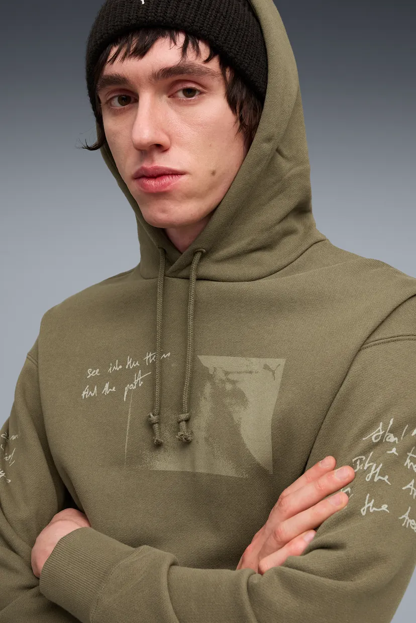 Мужское оливковое худи GRAPHIC Forest Hoodie Men 4