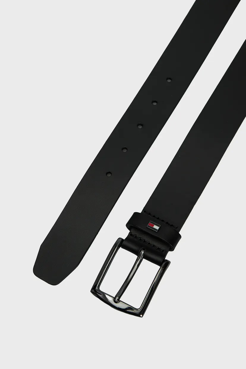Мужской черный кожаный ремень 3