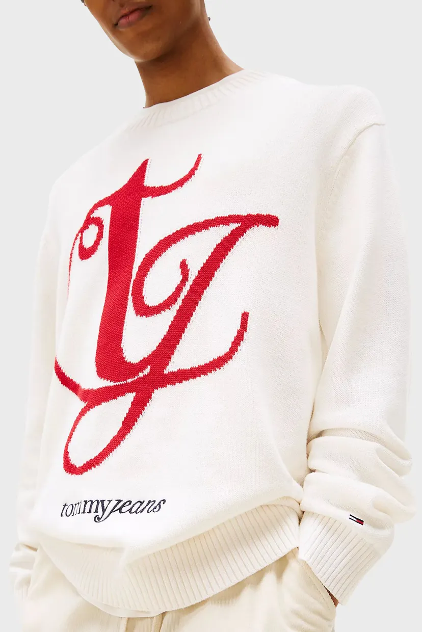 Мужской белый джемпер REG MONOGRAM 4