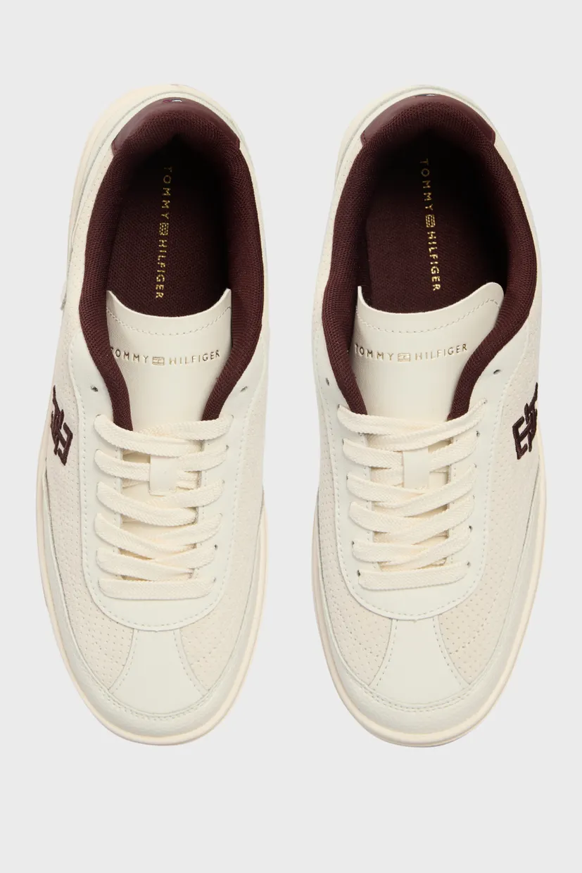 Жіночі білі замшеві снікерси TH HERITAGE SNEAKER PERF 4