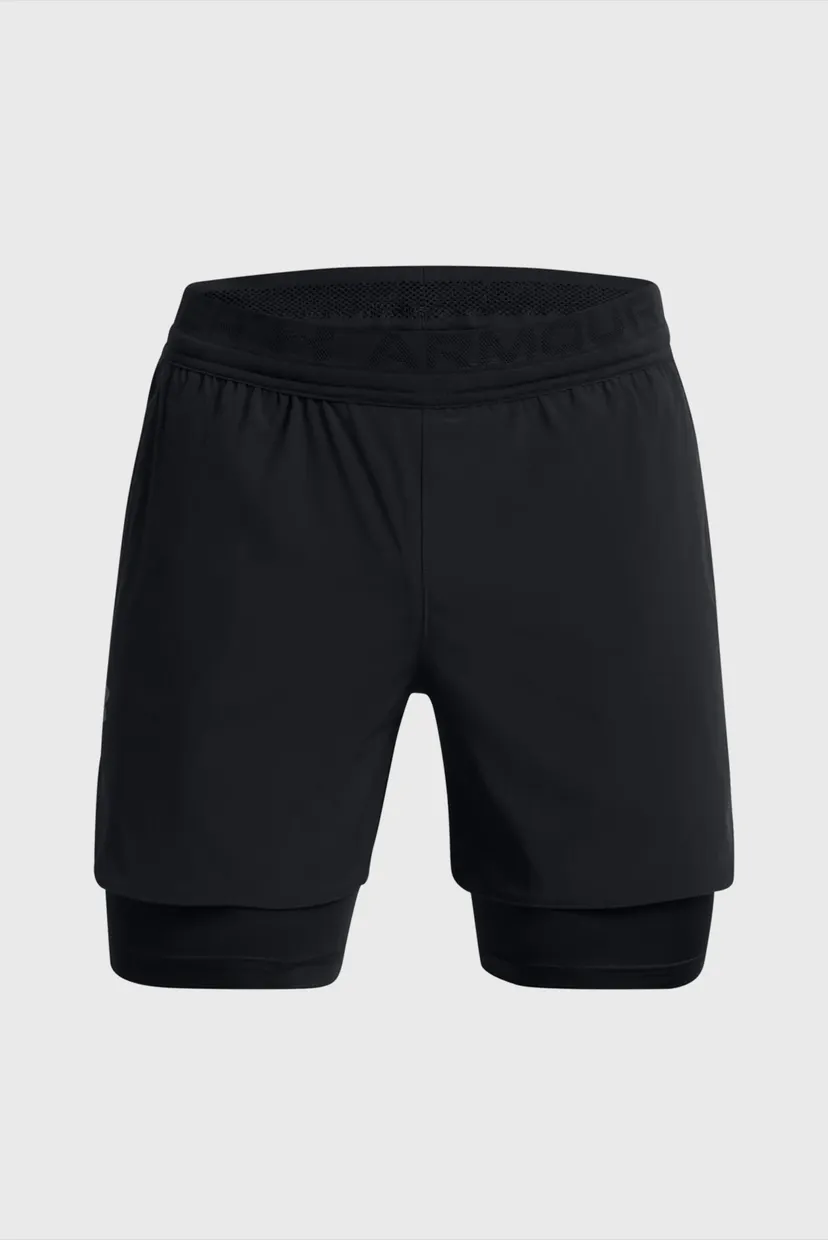Чоловічі чорні шорти UA Peak Woven 2in1 Sts 5