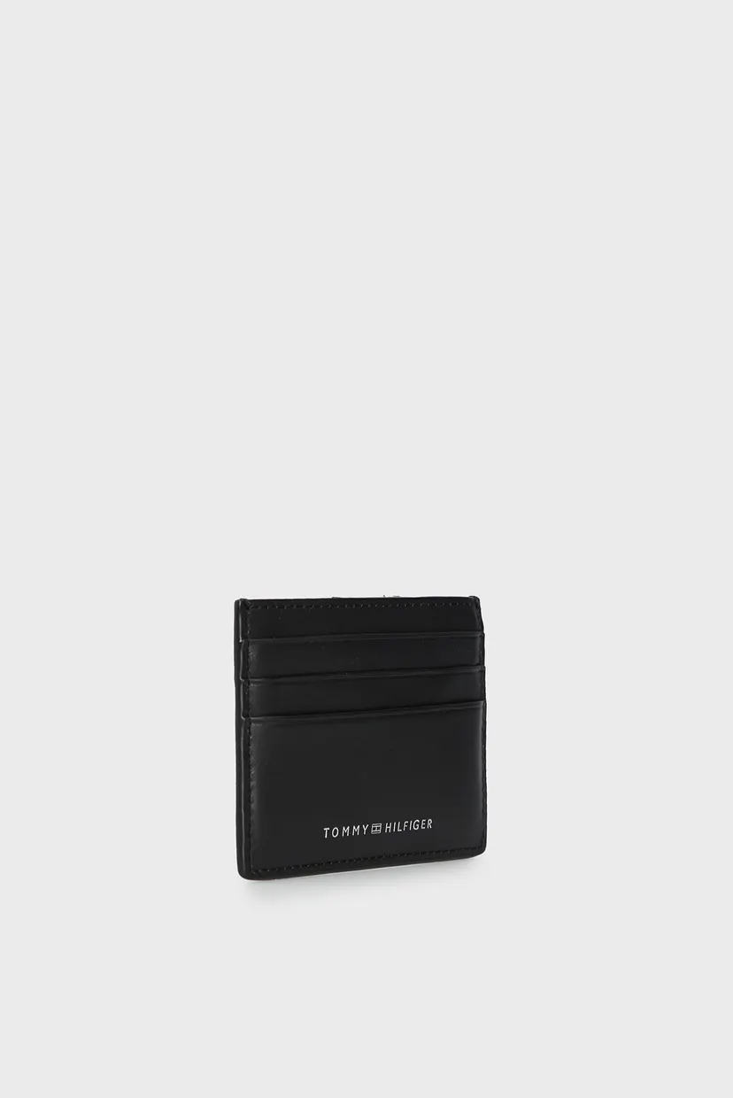 Мужской черный кожаный кардхолдер TH SPW LEATHER CC HOLDER 3