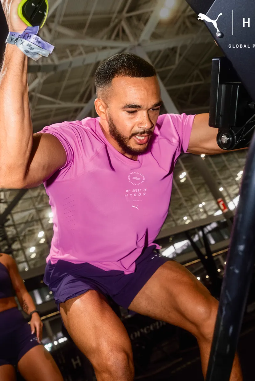 Чоловіча рожева футболка PUMA x HYROX DRYELITE Training Tee Men 4
