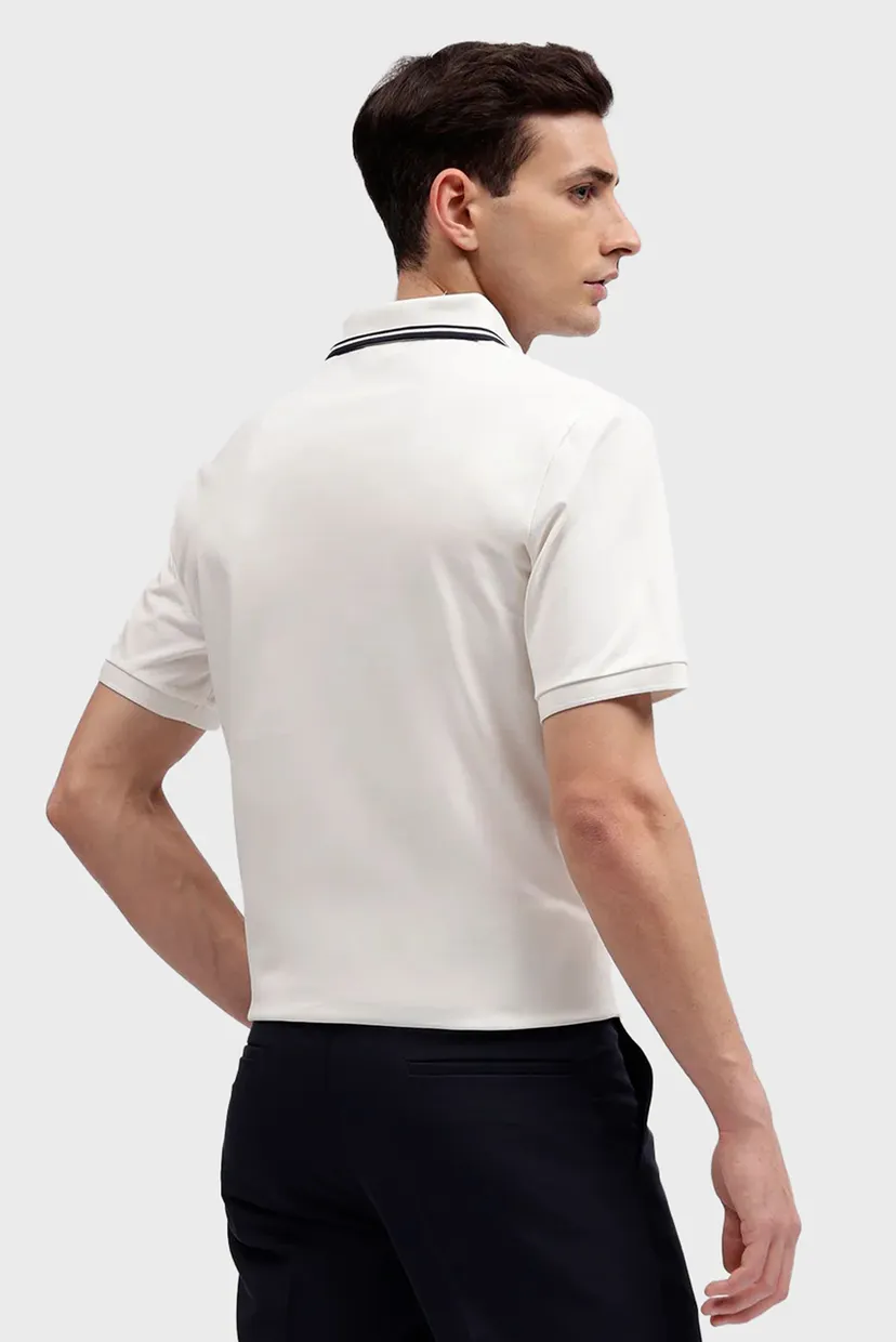 Чоловіче біле поло CONTRAST TIPPING SS PIQUE POLO 3
