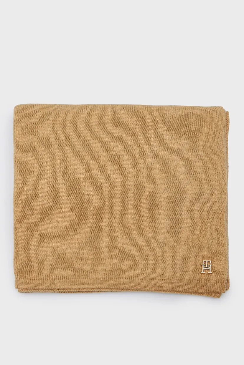 Жіночий бежевий вовняний шарф CASHMERE CHIC KNIT SCARF 3