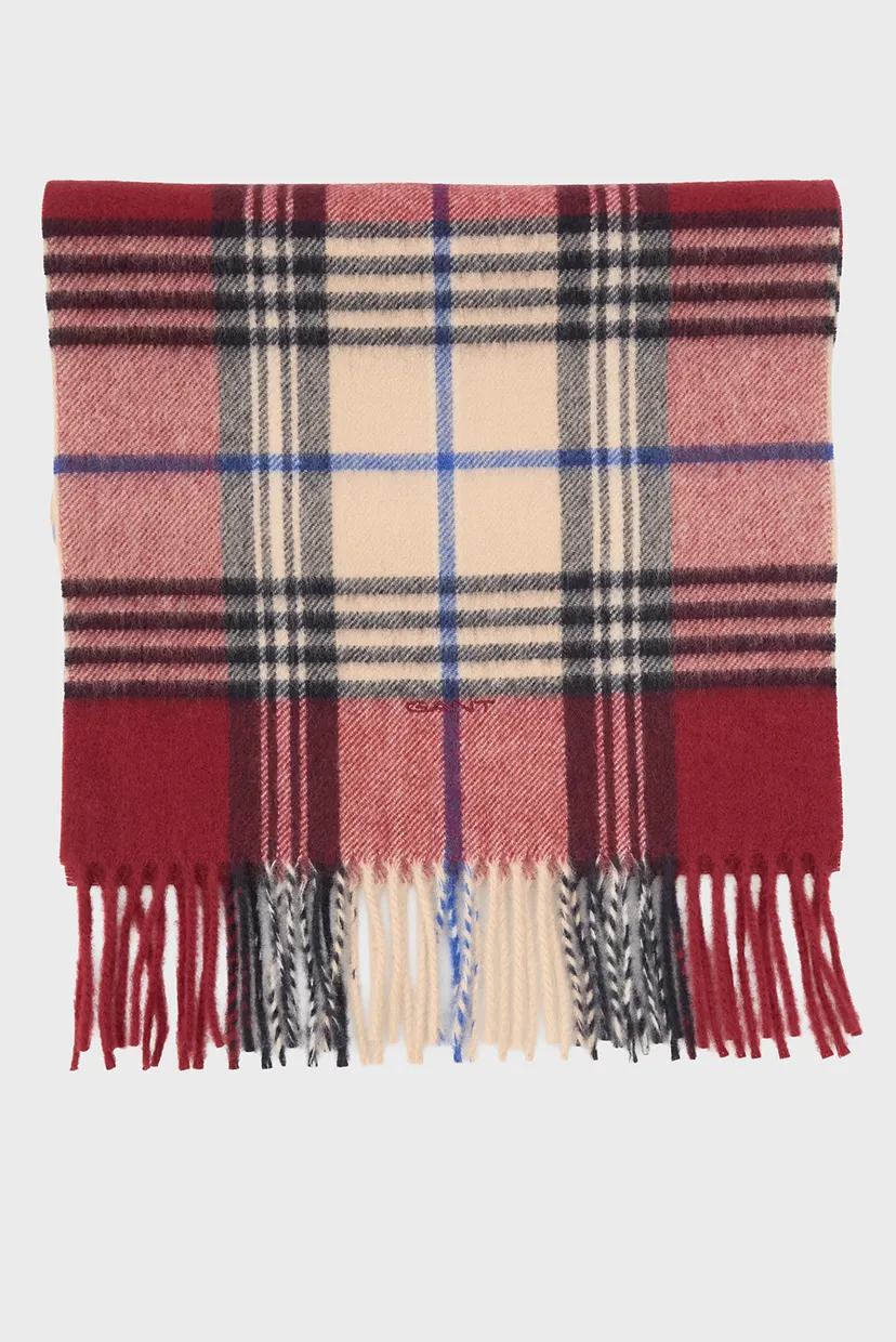 Чоловічий картатий вовняний шарф WOOL CHECKED SCARF 3