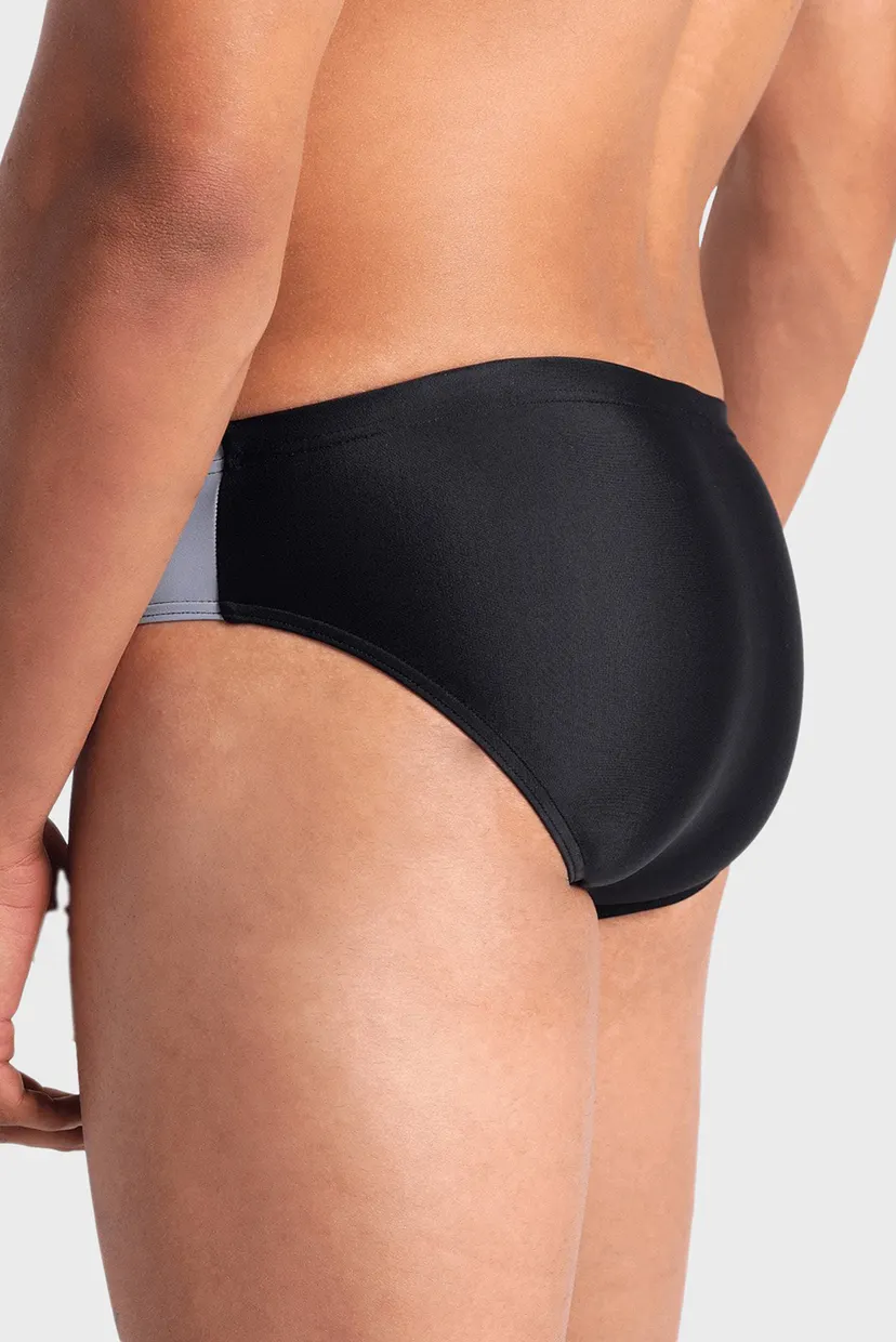 Мужские черные плавки STRIPE SWIM BRIEFS 5
