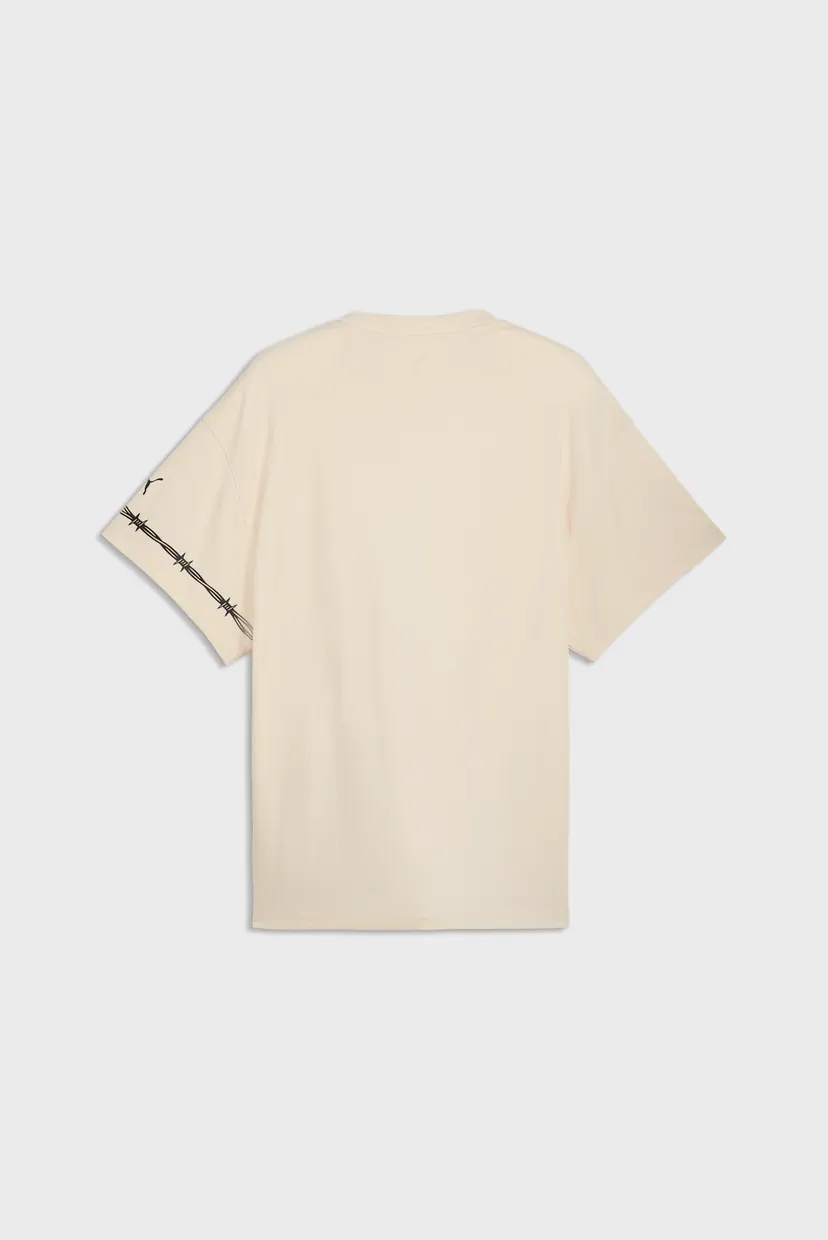 Мужская бежевая футболка Swish N' Ink II Oversized Basketball Tee Men 5