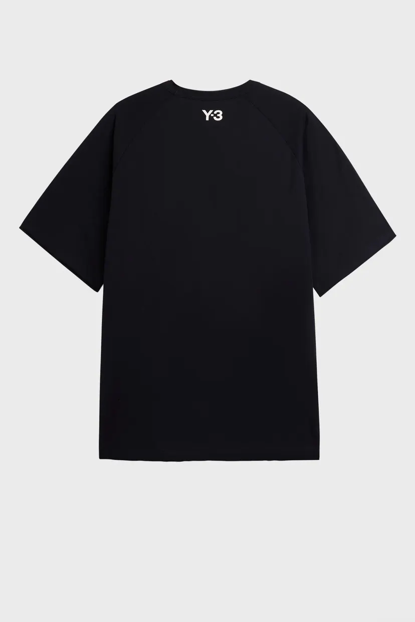 Черная футболка Y-3 RAW EDGE 3 STRIPES SHORT SLEEVE (унисекс) 8