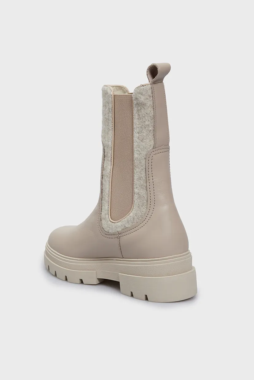 Женские бежевые кожаные челси SEASONAL FEMININE CHELSEA BOOT 5
