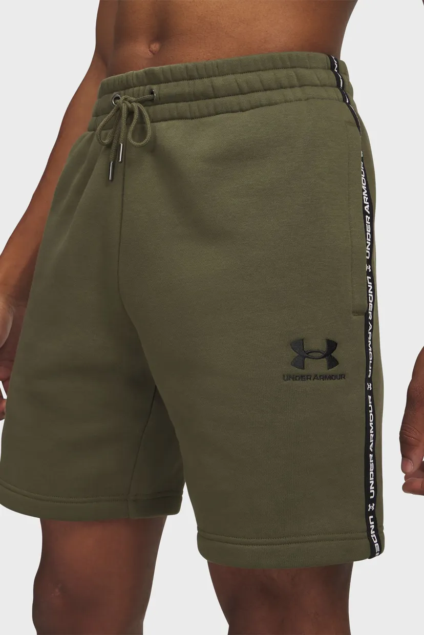 Чоловічі оливкові шорти UA Icon Fleece Short Taping 4