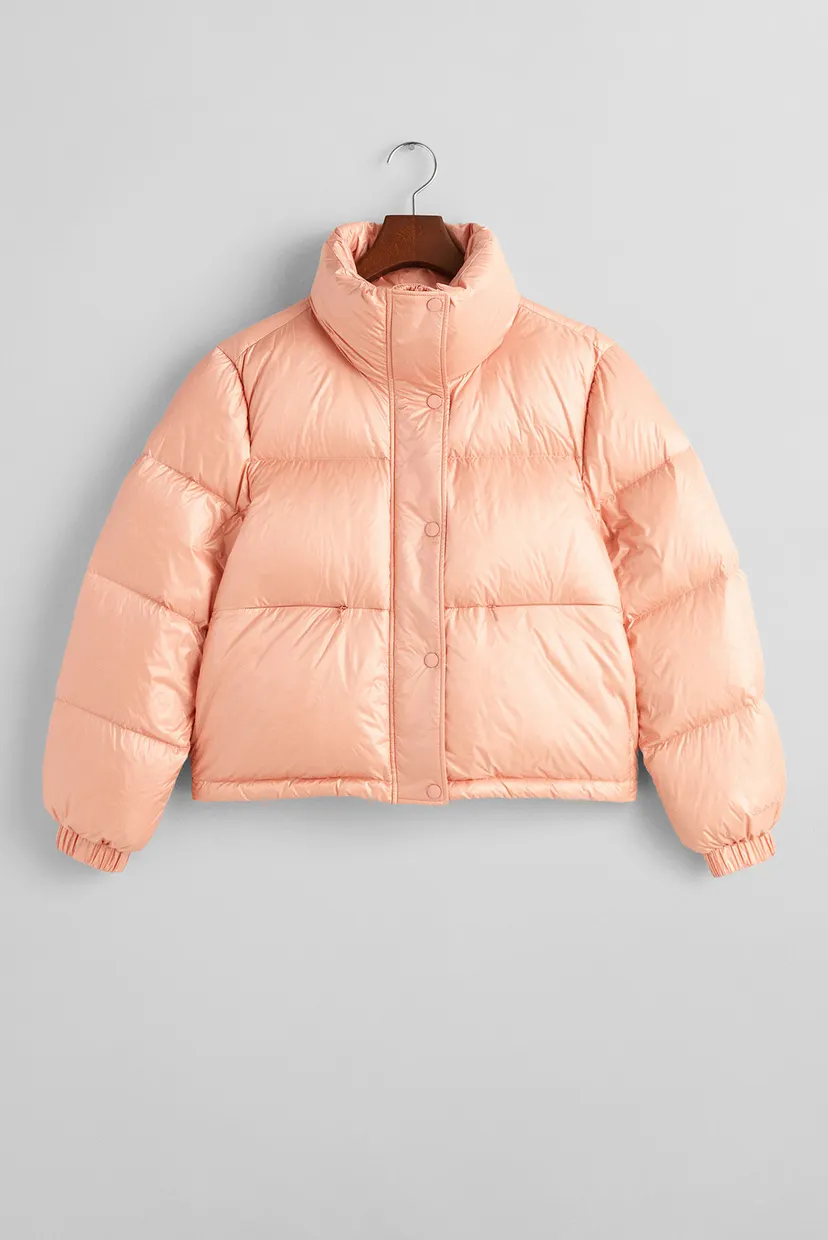 Жіночий персиковий пуховик CROPPED DOWN JACKET 6