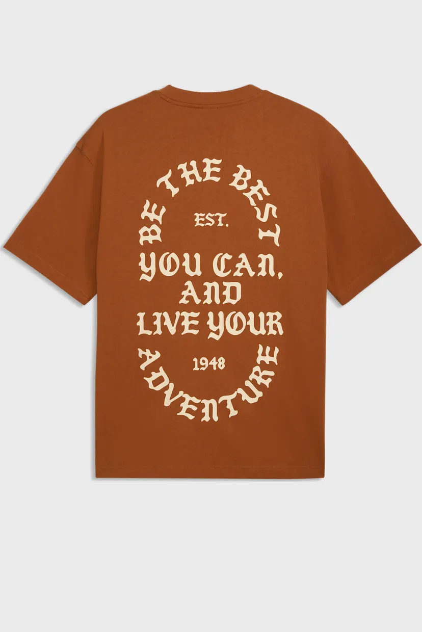 Мужская коричневая футболка PUMA.NOW Tee Men 5
