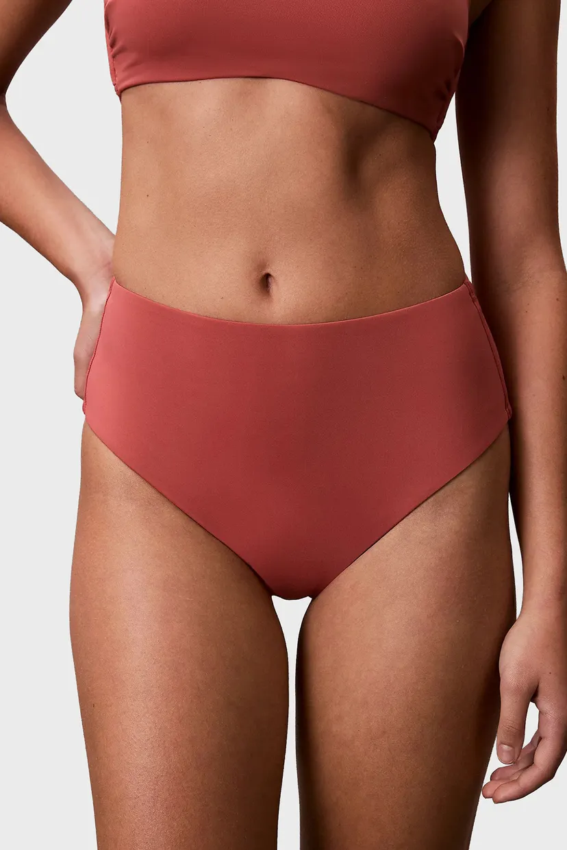Женские коралловые трусики от купальника HIGH WAIST BIKINI 1