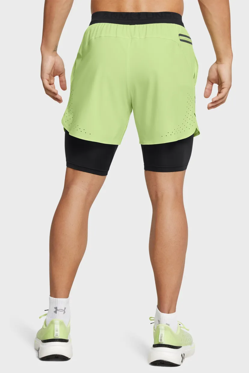 Чоловічі салатові шорти UA Peak Woven 2in1 Sts 3