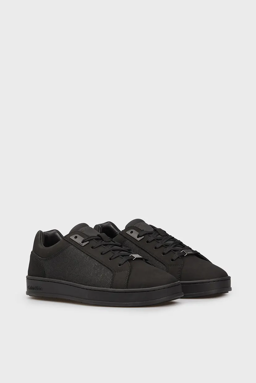 Мужские черные кожаные сникерсы LOW TOP LACE UP NB MONO 3