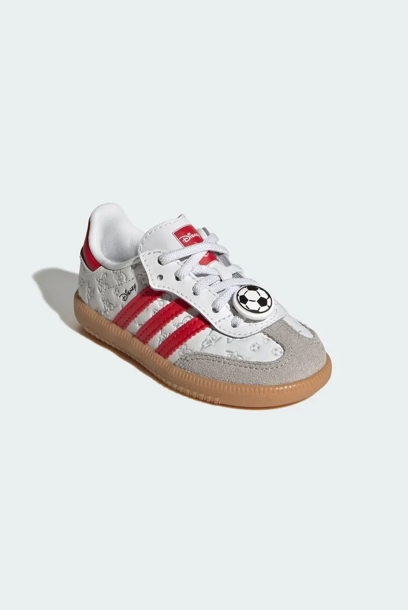 Дитячі білі шкіряні снікерси ADIDAS DISNEY SAMBA OG COMFORT CLOSURE ELASTIC LACE 4