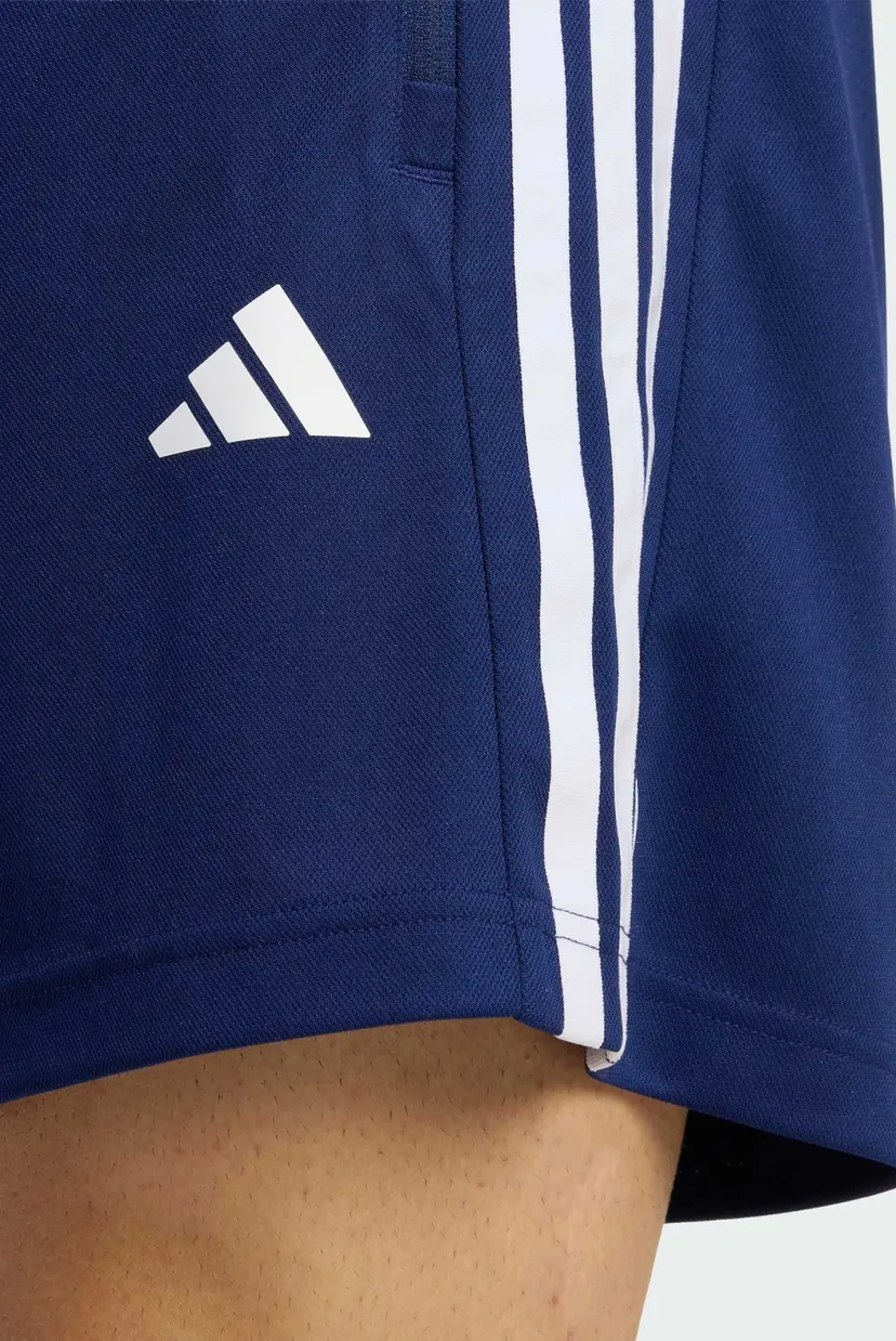 Чоловічі сині шорти WORKOUT ESSENTIALS BASE 3-STRIPES PIQUE 7inch 4