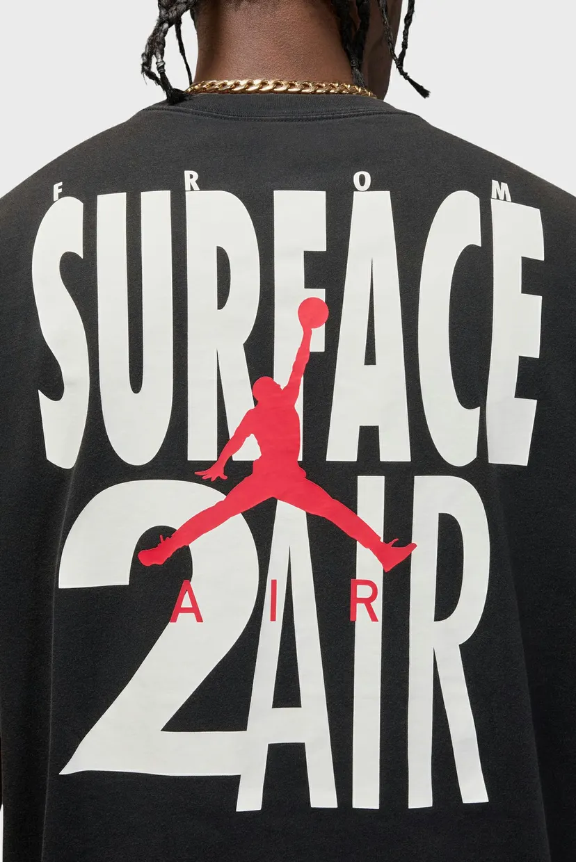 Мужская черная футболка M J BRK 2AIR REISSUE SS CRW 6