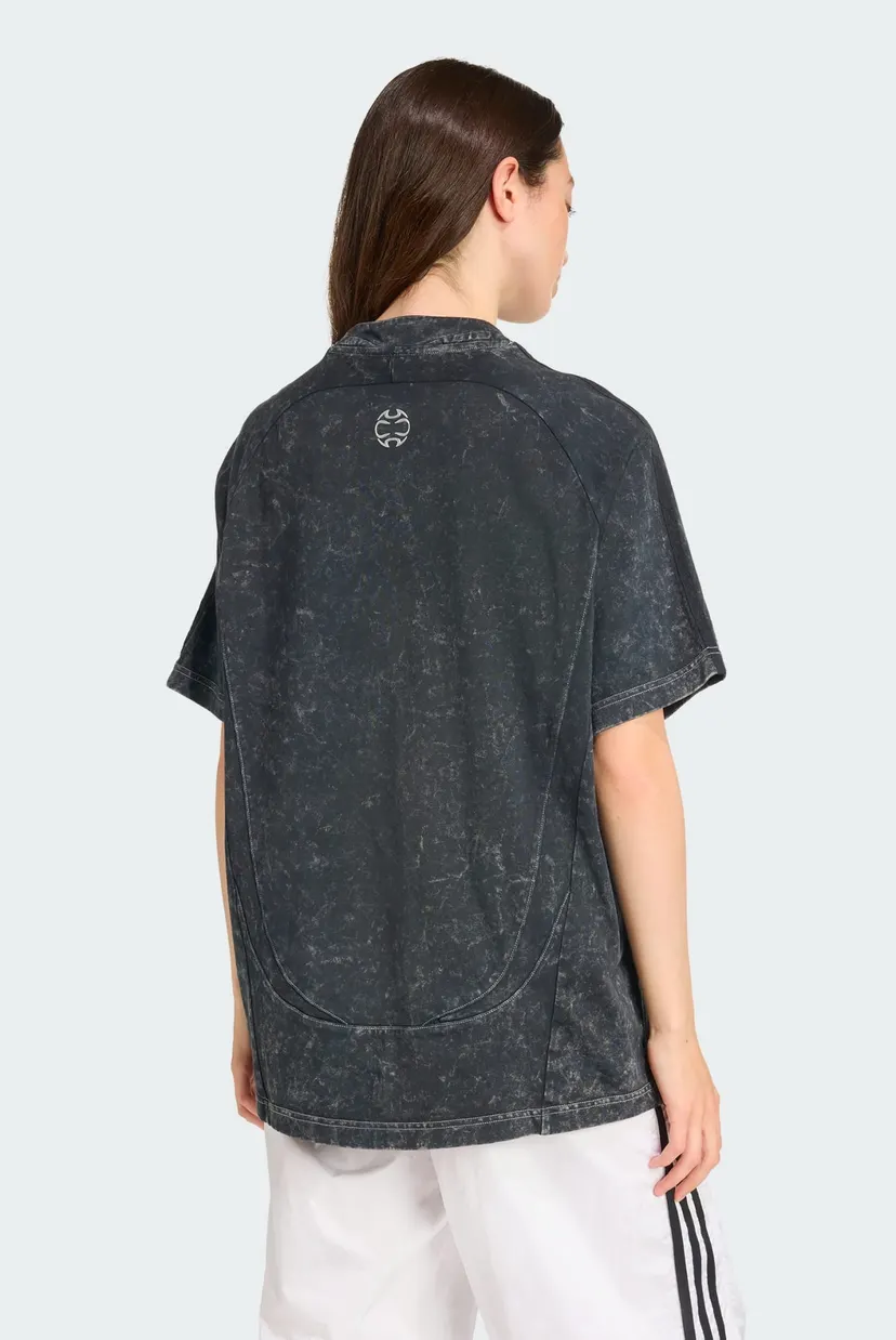 Жіноча чорна футболка з візерунком Adilenium Season 4 Teamgeist Washed Rhinestone 3