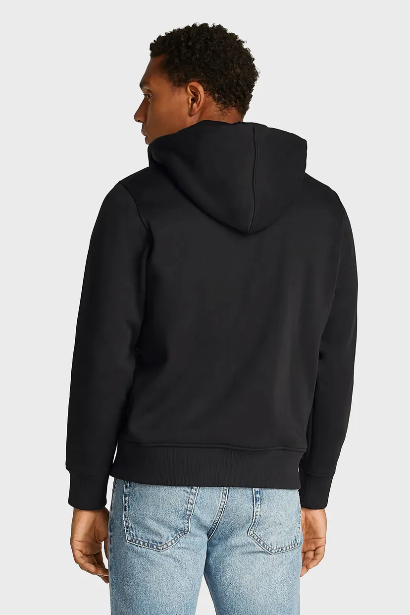 Чоловіче чорне худі LOGO TAPE ZIP THROUGH HOODIE 3