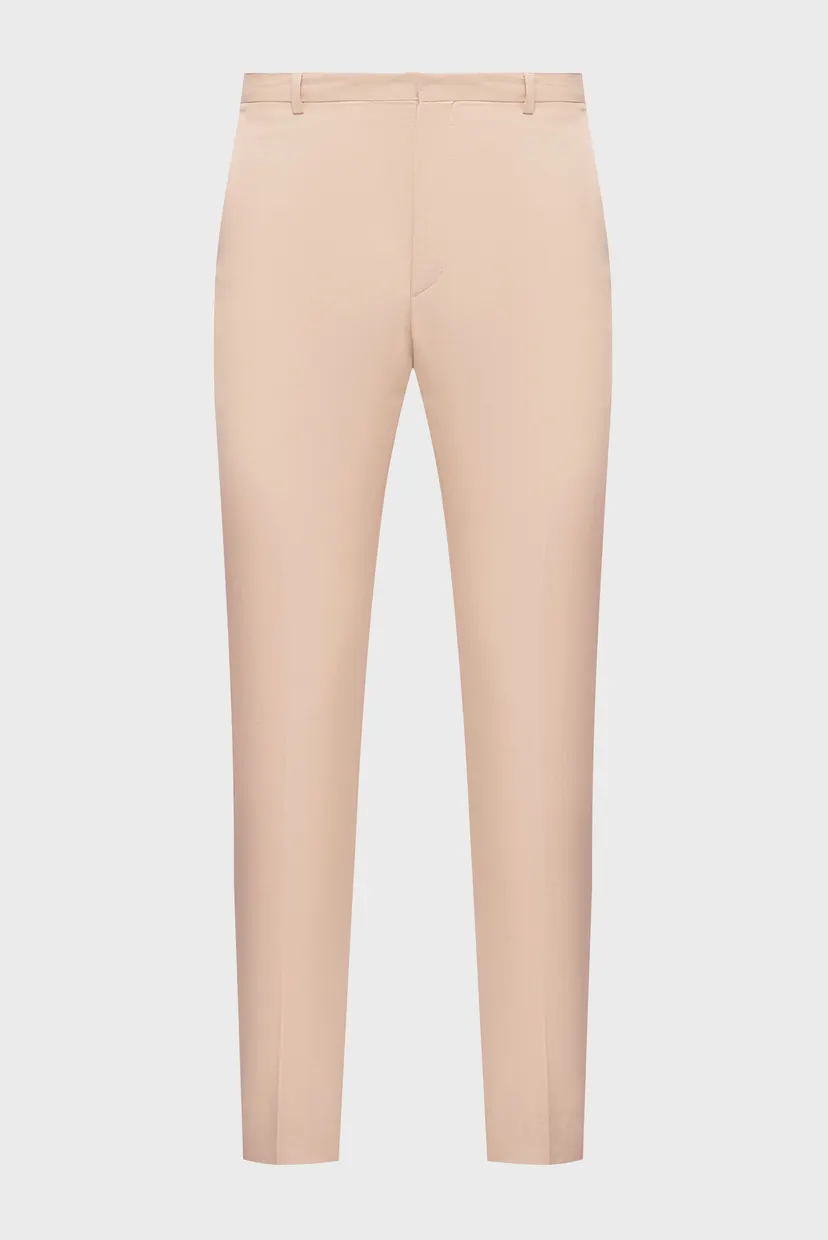 Чоловічі бежеві лляні брюки SLIM 6