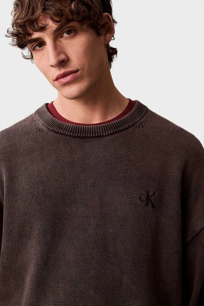 Чоловічий чорний джемпер LS EASY COTTON CREWNK SWEATER 7G 4