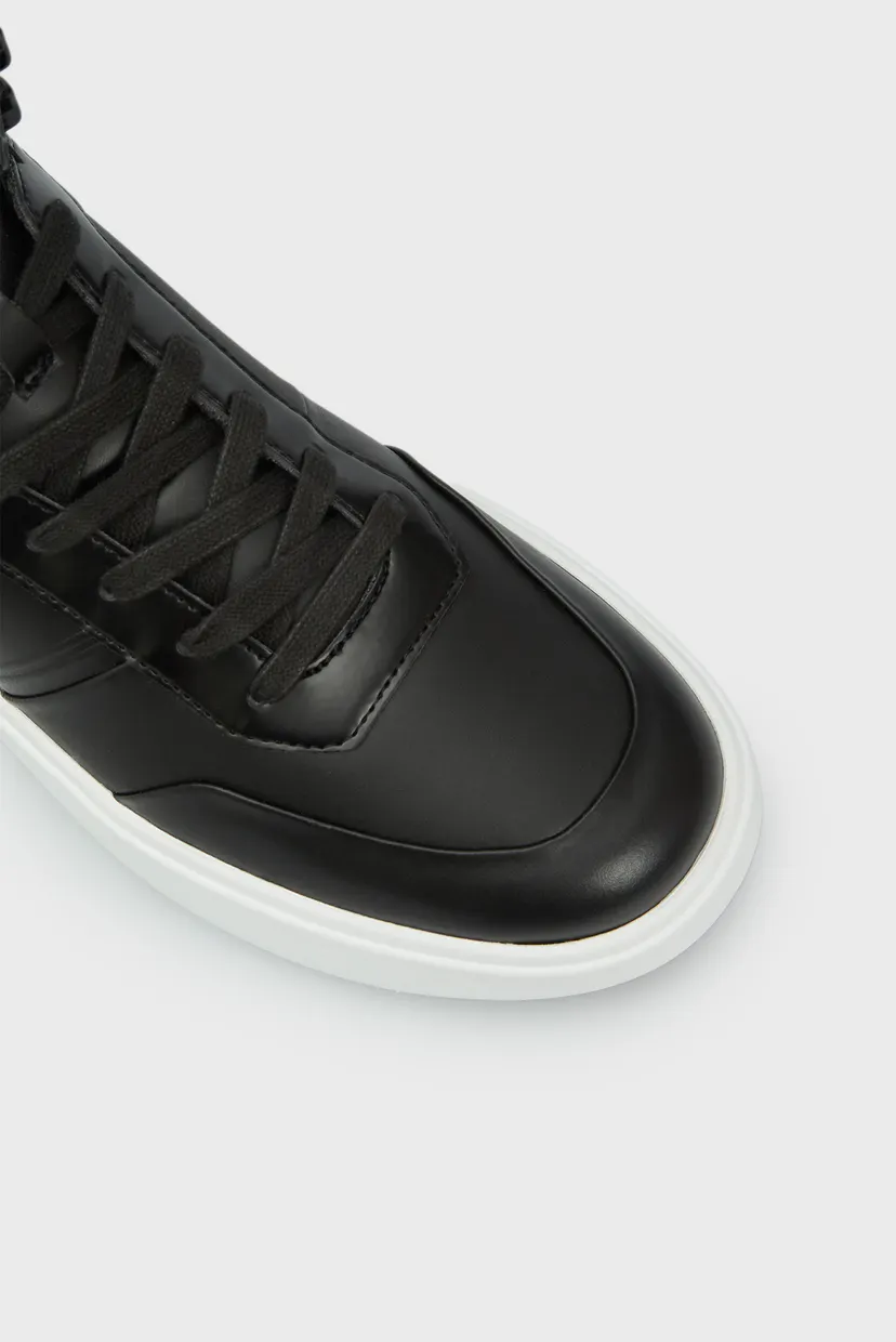 Чоловічі чорні шкіряні кросівки HIGH TOP LACE UP HF 4