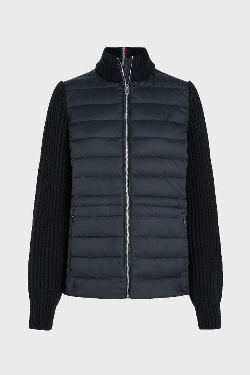 Женский черный пуховик KNIT MIX DOWN JACKET 5