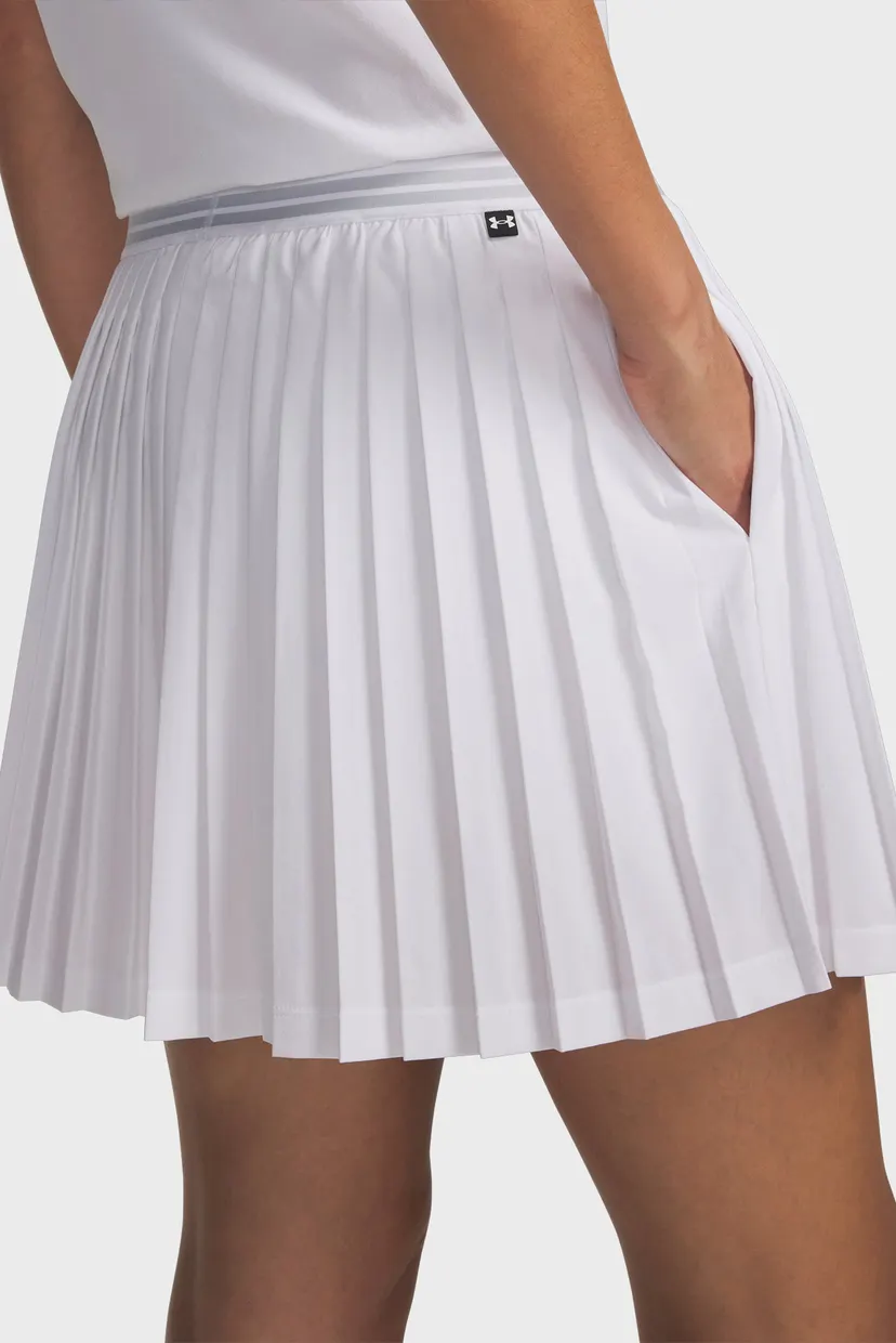 Женская белая юбка-шорты UA Drive Pleated Skort 4