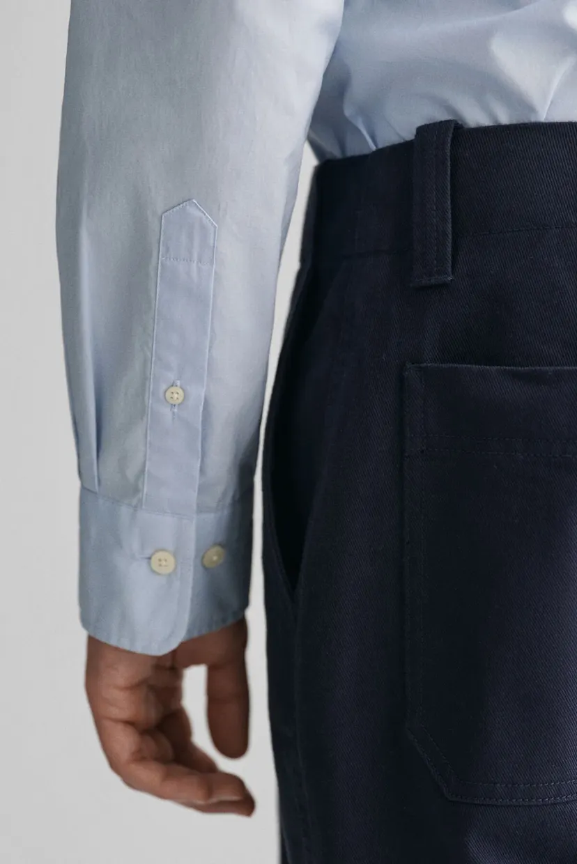 Мужская голубая рубашка SLIM POPLIN 6