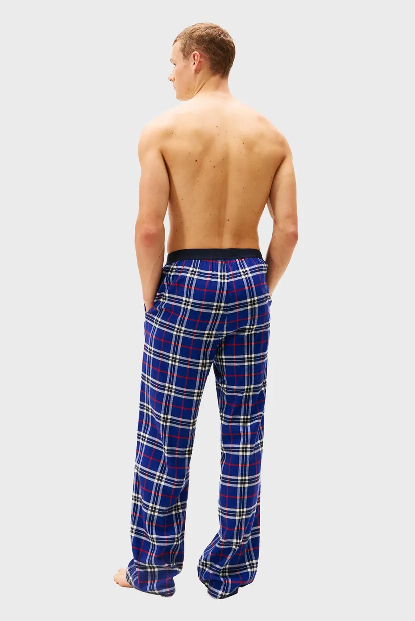 Мужские синие брюки в клетку FLANNEL 3
