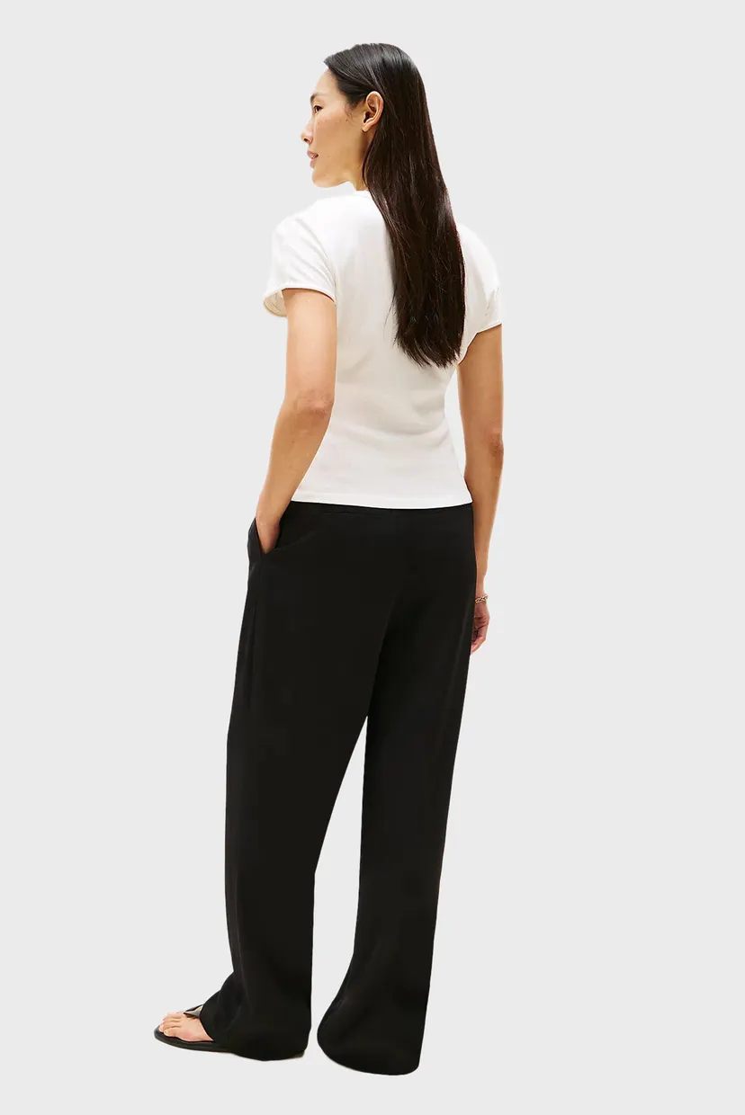 Жіноча біла футболка 5X2 RIB SLIM C-NK CAP SLV 3