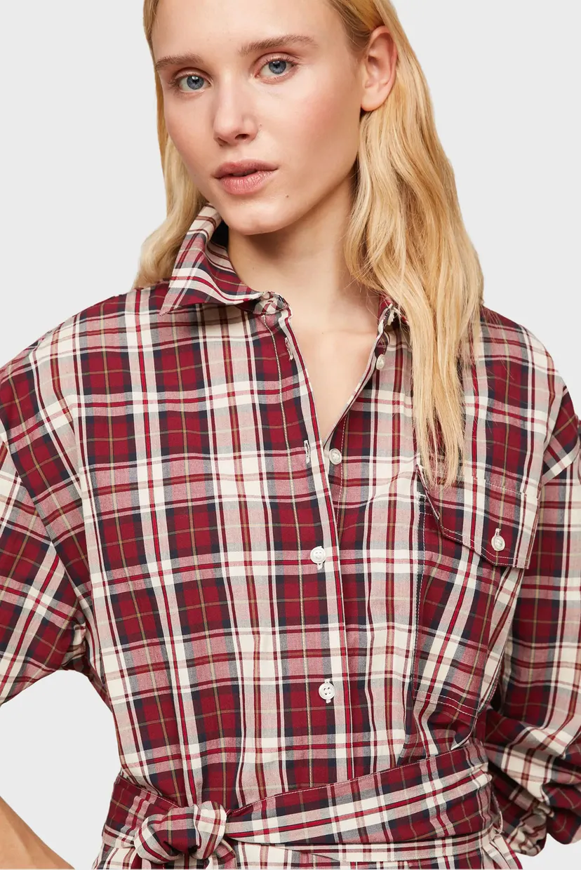 Жіноча картата сукня TARTAN CO MIDI SHIRT DRESS 3