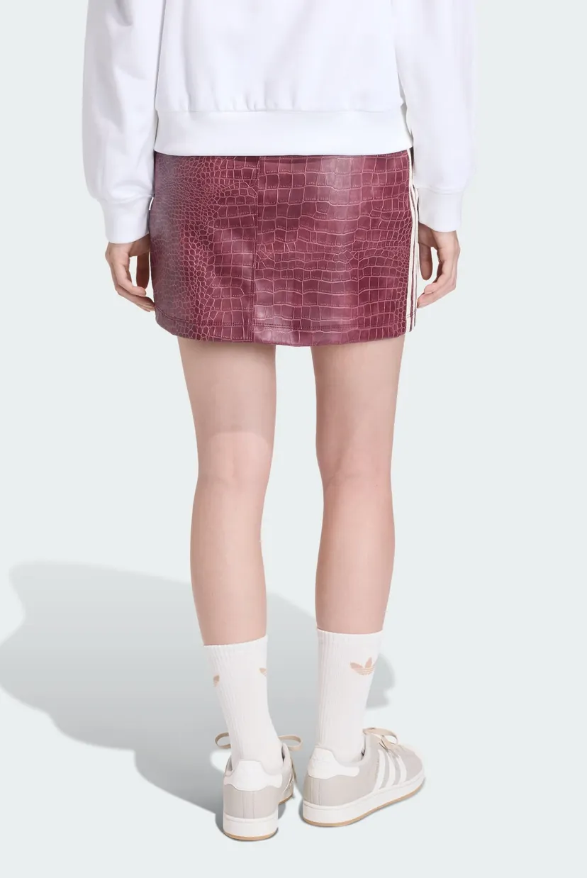 Женская бордовая юбка PLEATHER MINI 3