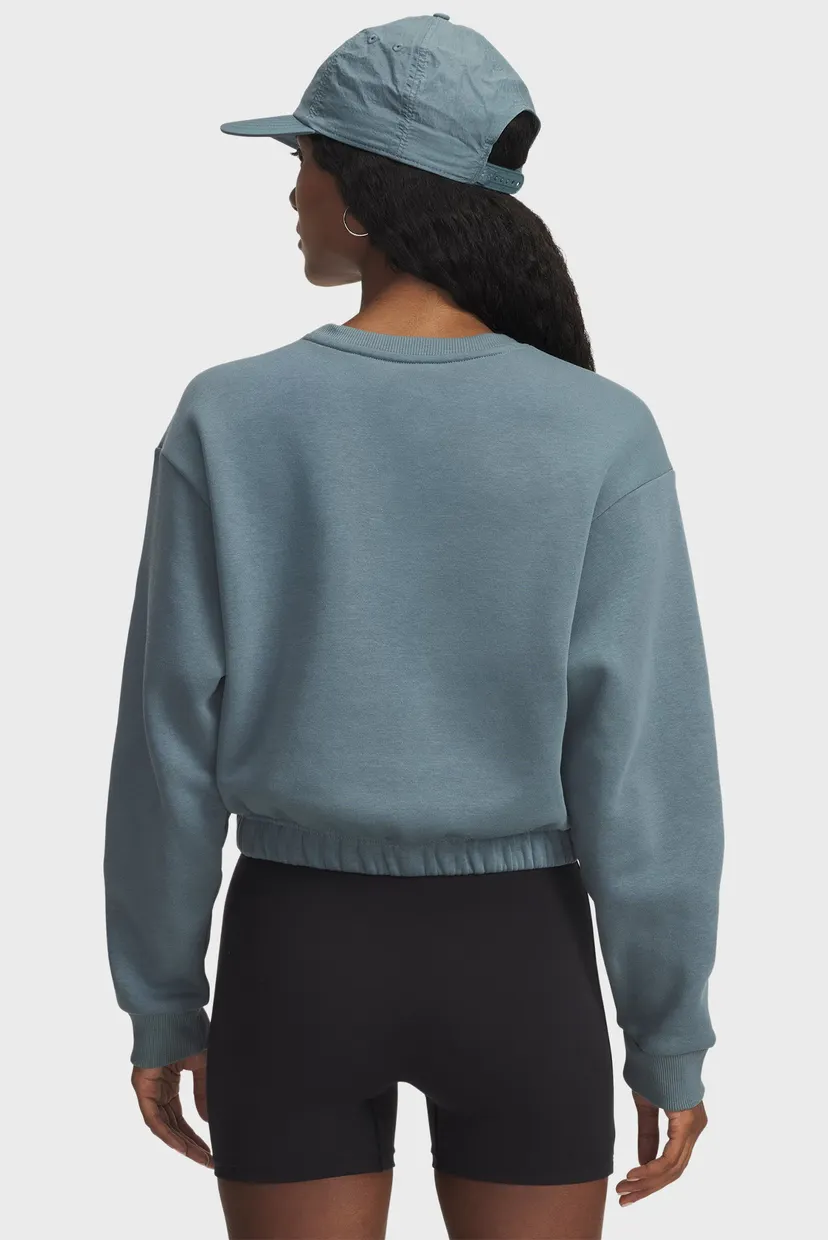 Жіночий бірюзовий світшот UA Rival Fleece Fleece Piped Crew 3
