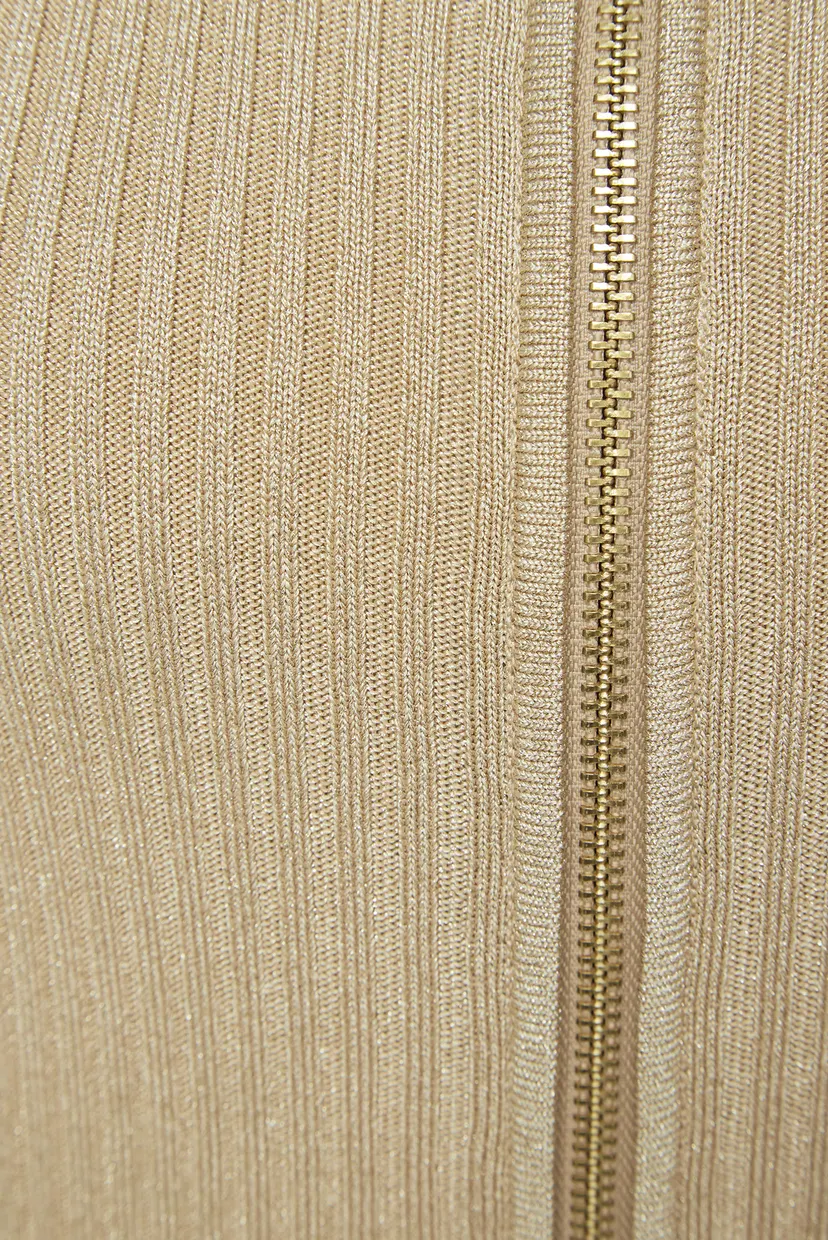 Женское бежевое платье ECO METLIC ZIP TANK 3